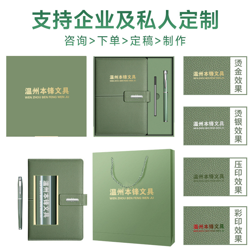 Caja de regalo de notebook A5 de negocios logotipo personalizado de alto nivel Lincoln botón de cuaderno de notas subcuaderno de eventos regalos image 3