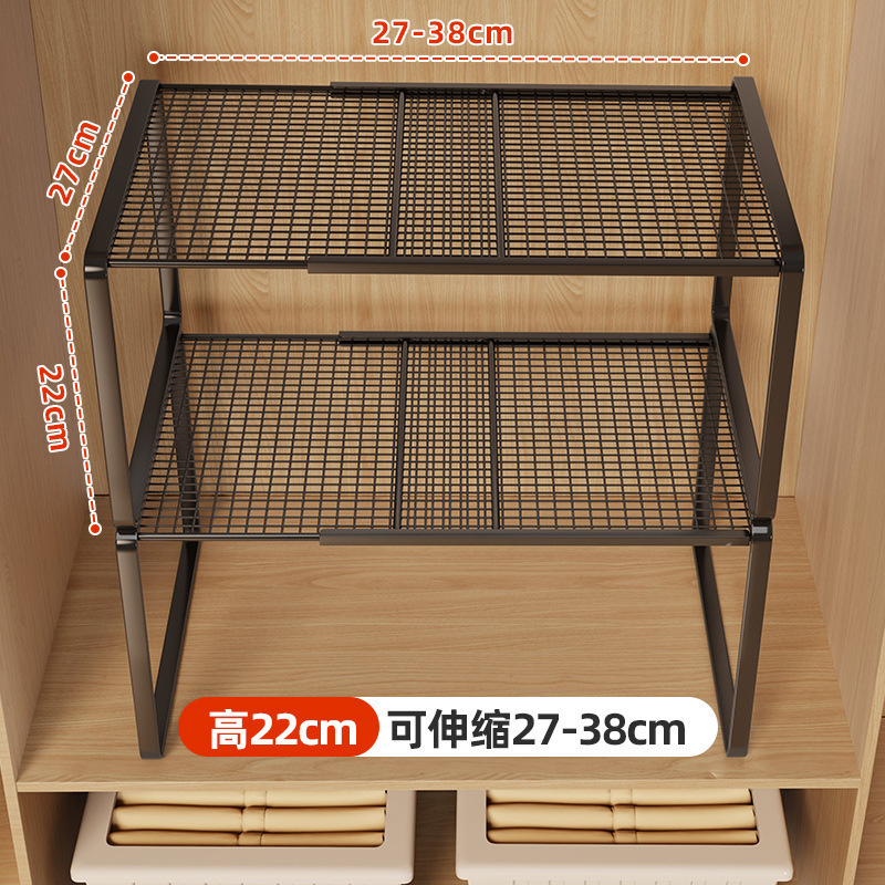 可伸缩衣柜分层隔板衣橱抽拉收纳置物架隔断分割格板衣服整理层架|undefined