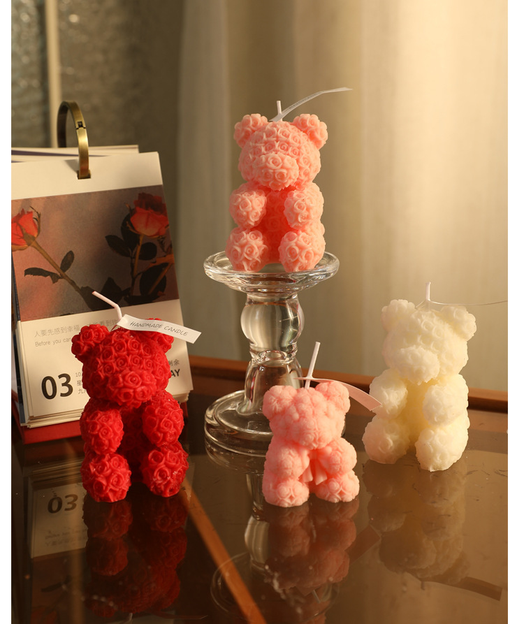 1 Piece Quantity Holiday, Banquet Occasion Valentine'S Day Casual Elegant Cute Bear Soy Wax Scented Candle