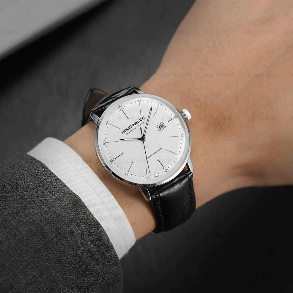 genuine goods Men's Watch 2024 New Ultra-thin Quartz Watch Men's Trendy High Edition Leather Waterproof Student Watch