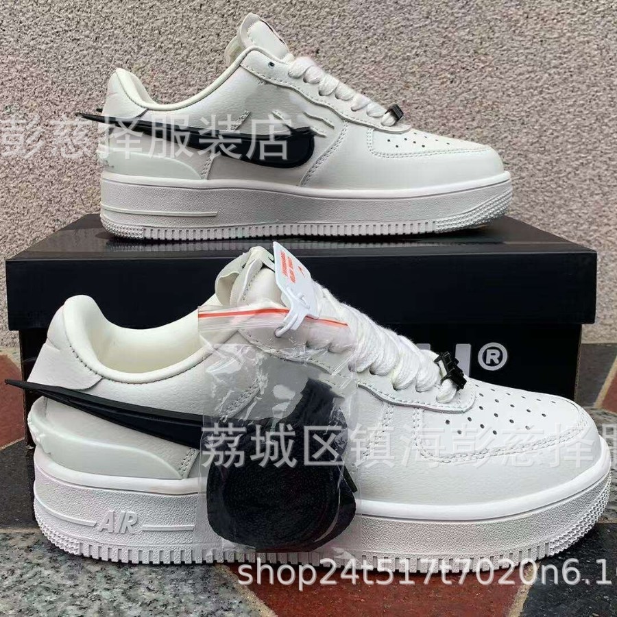 Precio de fábrica Putian puro nivel de cabeza original AF1 Halloween trigo negro y blanco panda baja fuerza aérea No. 1 comercio exterior transfronterizo
