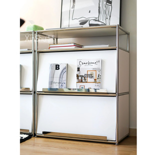 USM 中古柜子不锈钢模块柜组合书柜收纳柜边几卧室置物柜沙发边柜-阿里巴巴