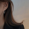 Chain, small design asymmetrical earrings, 2022 collection, European style, simple and elegant design, trend of season