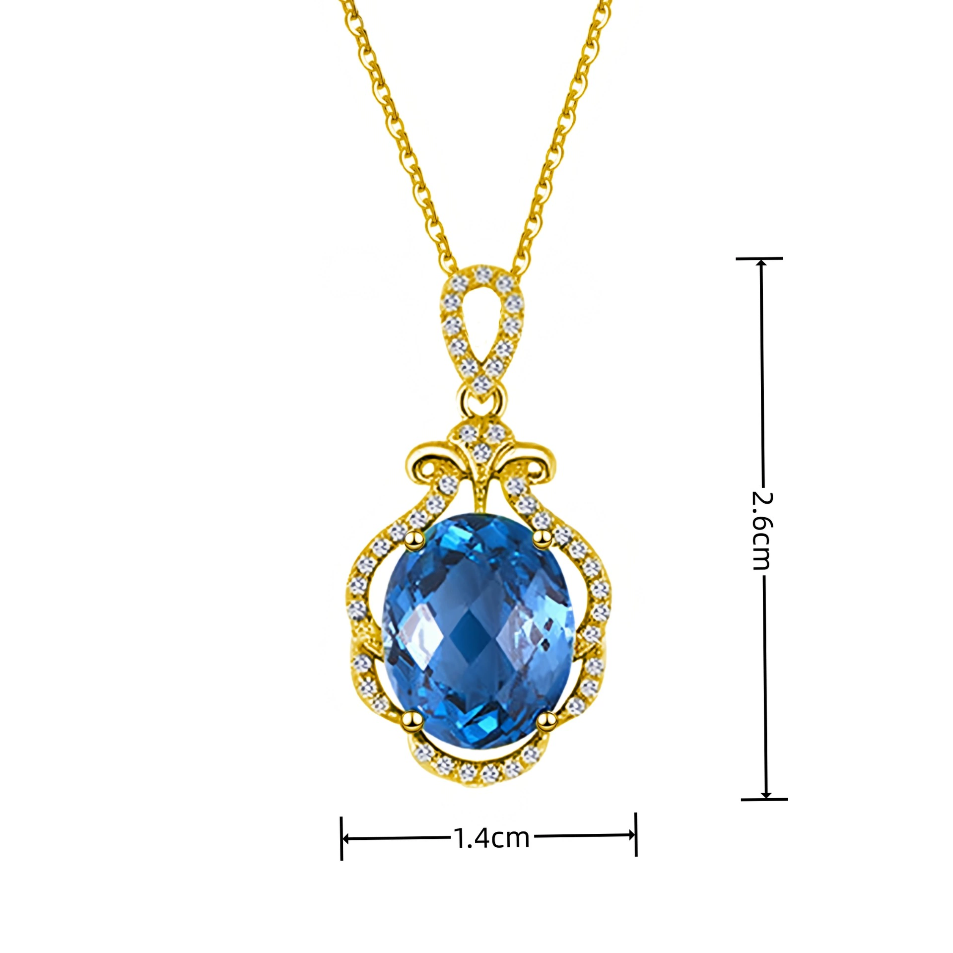 Эйшуа Crystal necklace, элегантная синяя цепь для ключей сумки яшмовый, подвеска, европейский стиль, простой и элегантный дизайн