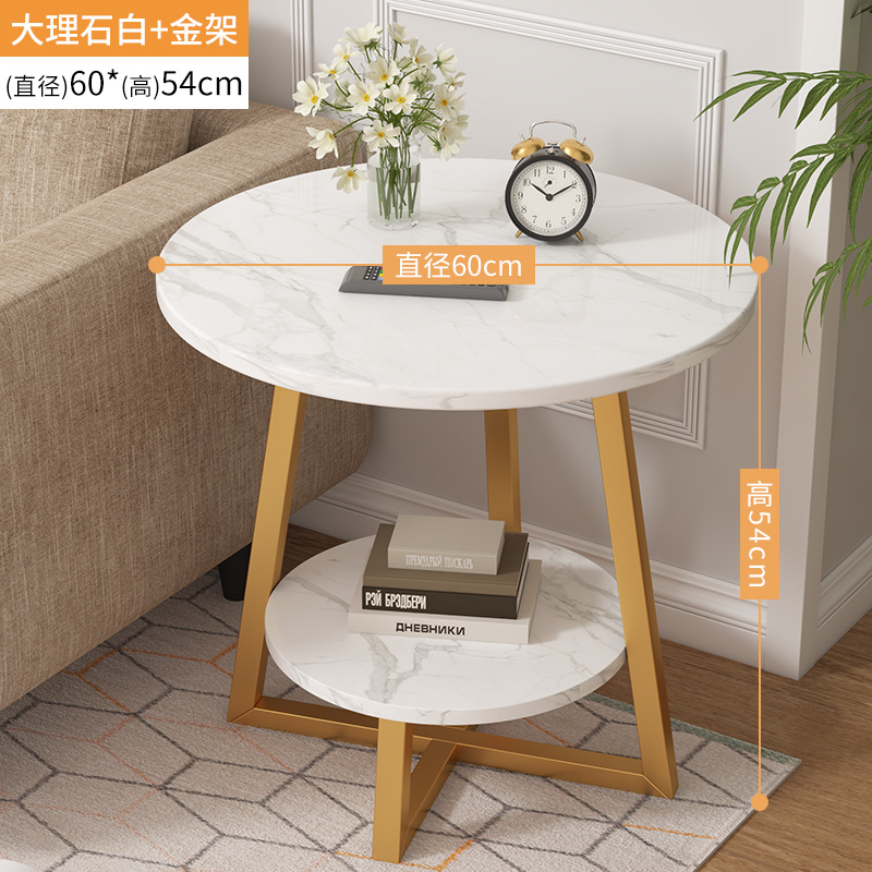 [마블화이트+골드프레임] 60CM-둥근모서리