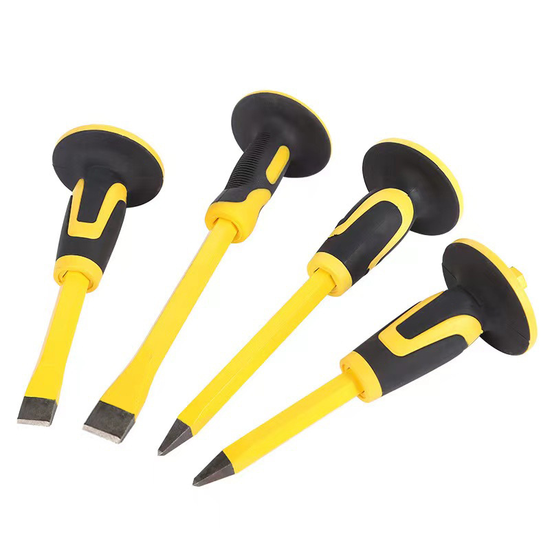 Spot cincel de piedra con revestimiento de acero al cromo vanadio cincel de cemento para trabajar la madera cincel de punta de cincel plano de especificaciones múltiples cincel de punta central