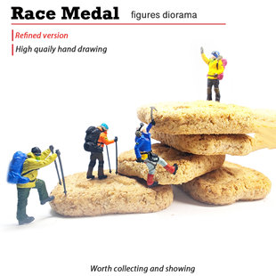 1:87/64 Hiking Mountain Climbing Mountain Climbing Mountain Climbing Mountain Climbing Mountain Climbing Mountain Climbing Mountain Climbing Mountain Series Food Play Miniatures Microscopic Microscopic Shot Props Little Man Model