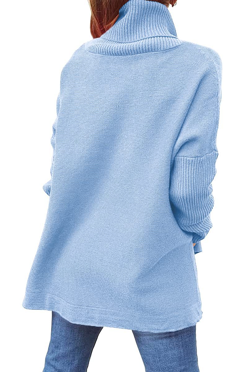 651g Weight Long Sleeve Sleeve Length Pullovers Placket Type Batwing Sleeve Sleeve Type Polyacrylonitrile Fiber Fabric Type Long Top Length Sweater Tops Type Daily Occasion Turtleneck Neckline Warm Function Slim Fit Type Solid Color Pattern Winter, Autumn Season Women'S Gender Patchwork Design Fashion Style Wholesale Women'S Fashion Solid Color Long Sleeve Patchwork Sweaters & Cardigans 23