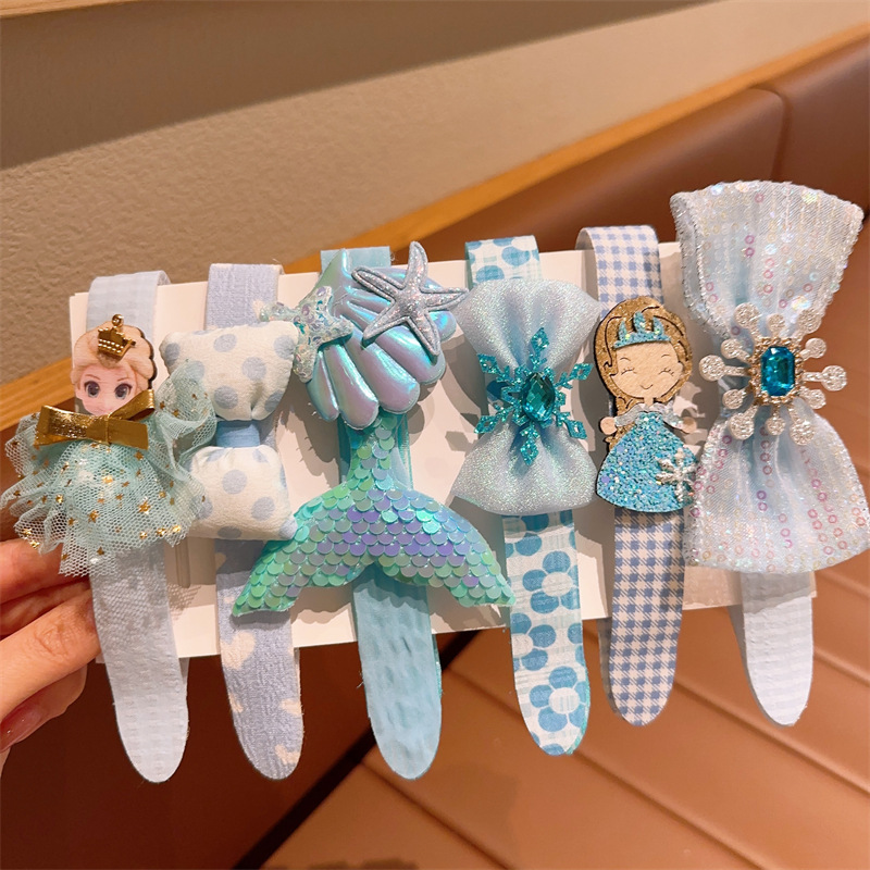 Liuhai pegatinas banda para el cabello roto artefacto bebé de dibujos animados lindo velcro banda para el cabello niña horquilla banda para el cabello accesorios para el cabello