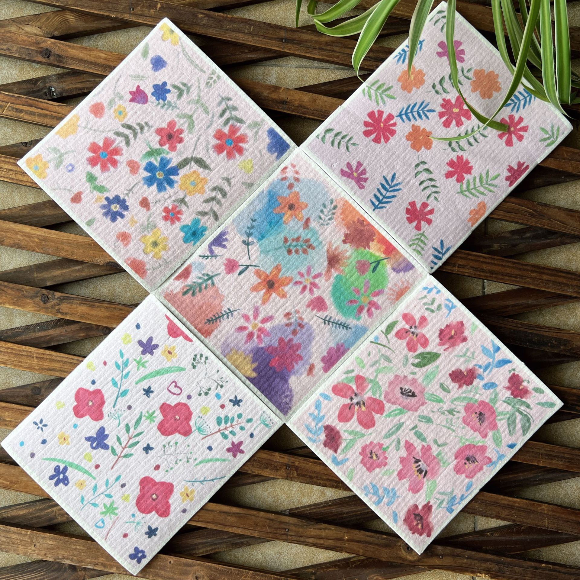 Toallas suecas alemanas dm toallas absorbentes de agua sin aceite eco pulpa de algodón impresa toallas de cocina