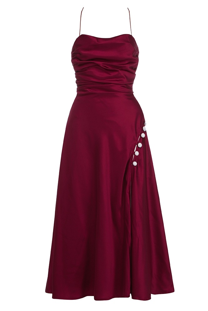 Backless High-Slit Dress