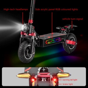52V dual-drive electric scooter, off-road foldable mobility vehicle, two-wheel high-speed vehicle, dual-drive off-road scooter