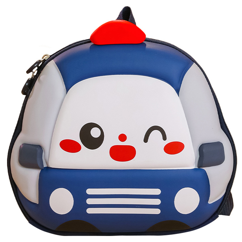 Mochila de niños de dibujos animados coches tridimensionales mochila de niños de jardín de infantes mochila transpirable de clase media y grande mochila de niños pequeños