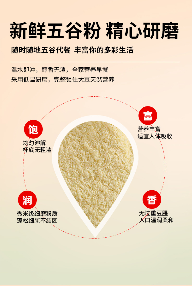 Instant Soy Milk Powder Dou Nai Fen Bulk Breakfast Drink Mix 500g Sweetened Original Flavor quality and texture