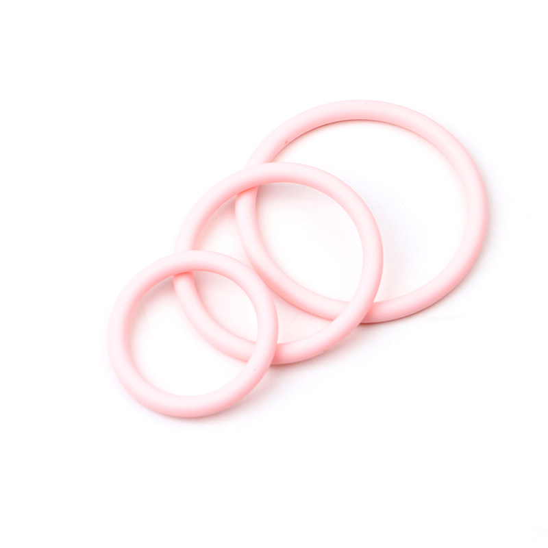 Silicone Triple-Ring Delay Cock Ring, Manual Non-Vibrating Stamina Ring for Men — detail image 8