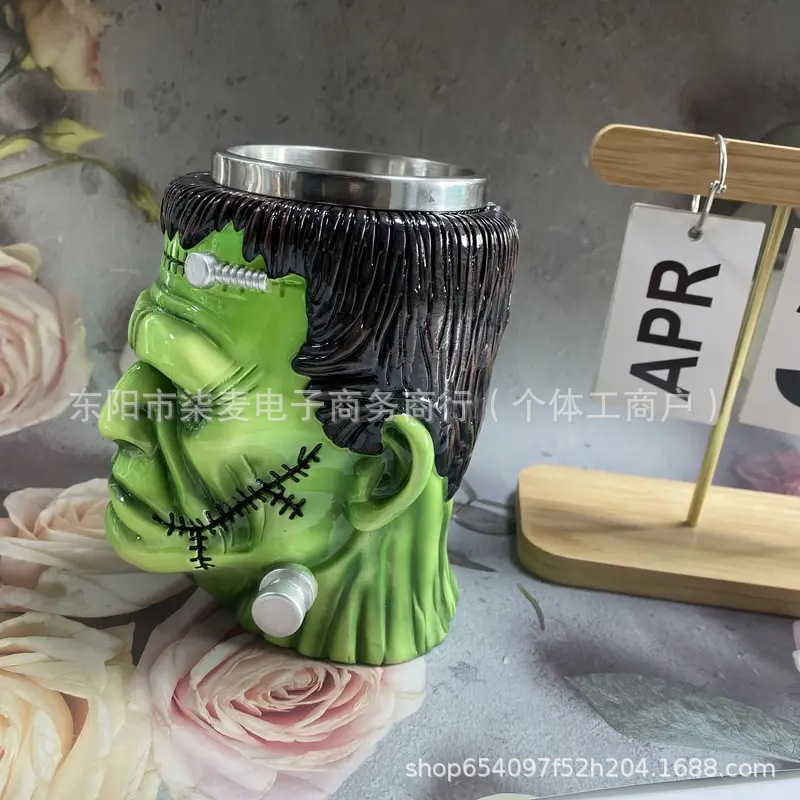 2025 caliente explosión creativa personalidad de fábrica de resina ecológica taza de agua taza de regalo caja de regalo al por mayor