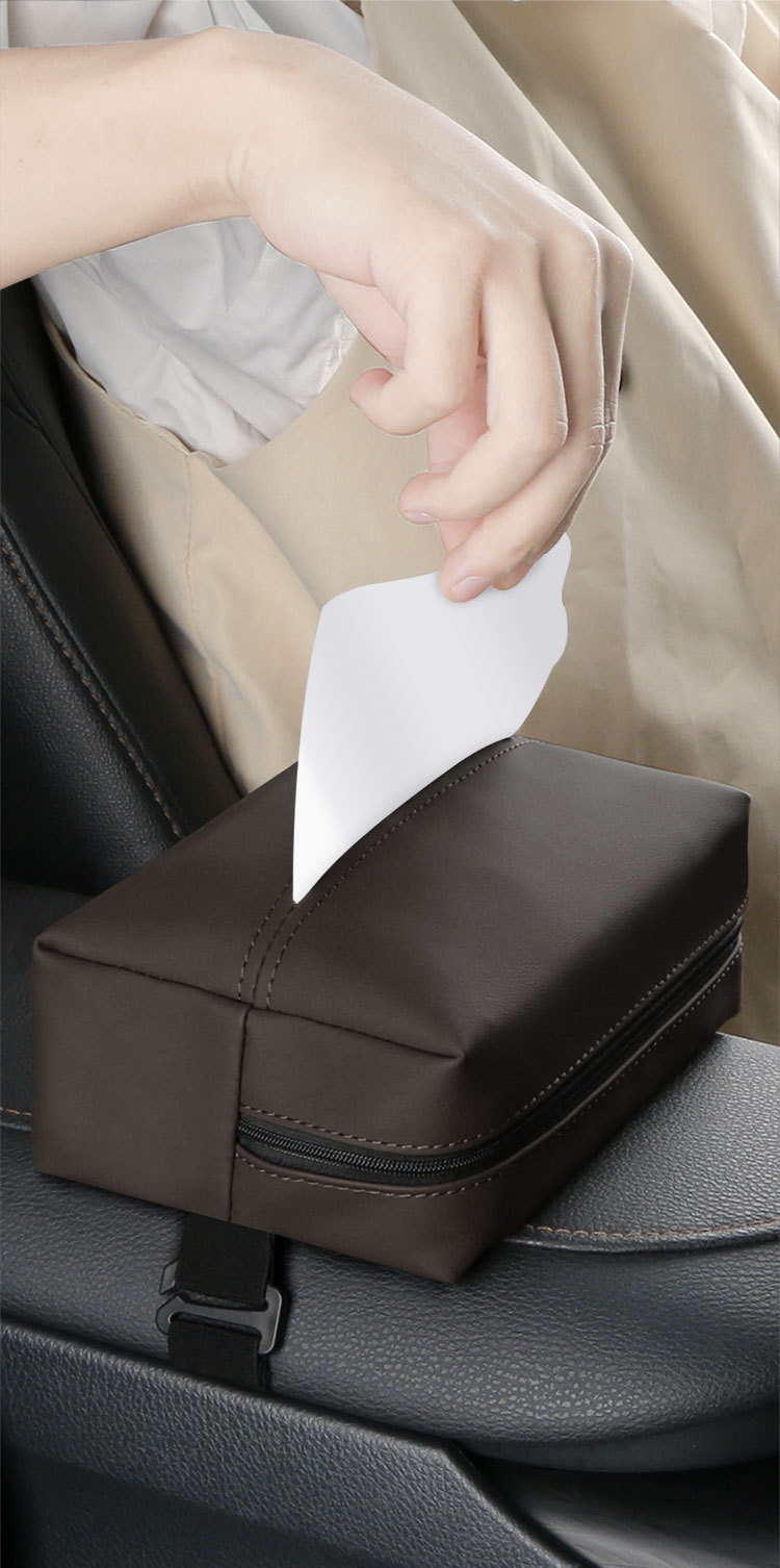 Car Tissue Box Special Armrest Box Bundled Seat Back Hanging Tissue Box Car Interior Car Tissue Cover