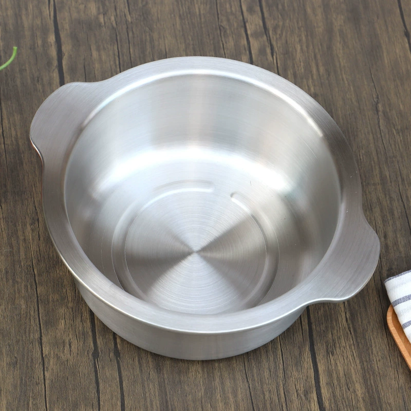 Commercial hot pot restaurant-specific thickened deep stainless steel straight pot for skewers hotpot with clear broth and two-flavor yin-yang shabu shabu pot