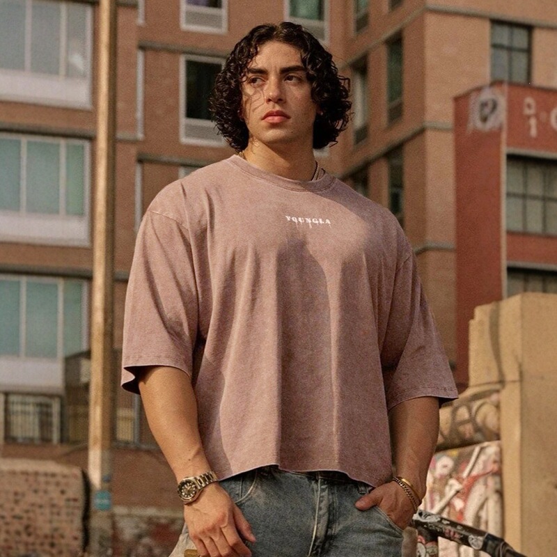 Youngla Men's T-Shirt Muscle Sports Fitness Cotton Round Neck Short Sleeve Gym Running Basketball Training Top Youngla Men's T-Shirt Muscle Sports Fitness Cotton Round Neck Short Sleeve Gym Running Basketball Training Top