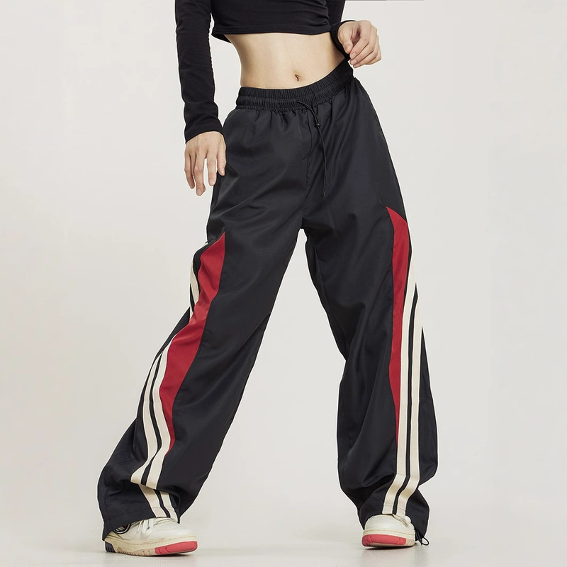 American Y2K Harajuku Retro Street Pants with Loose Waist Stitching Jogging Pants High Waist Loose Wide Leg Pants American Y2K Harajuku Retro Street Pants with Loose Waist Stitching Jogging Pants High Waist Loose Wide Leg Pants