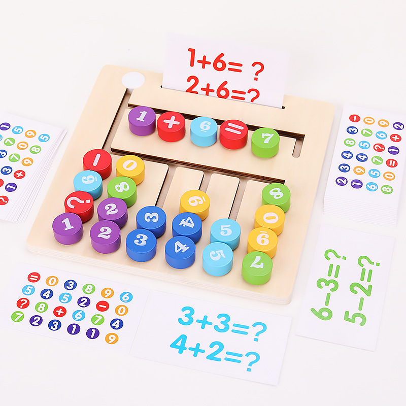 Números de cálculo de ayudas para la enseñanza de matemáticas para niños Juego para caminar Área de rompecabezas pensamiento lógico jardín de infantes clase pequeña clase grande Juguetes