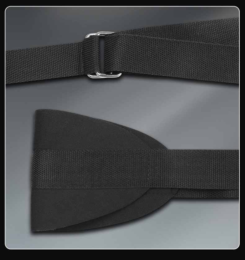 Adult Bed Restraint Set with Handcuffs and Nipple Clamps, Black Metal and Neoprene — detail image 24