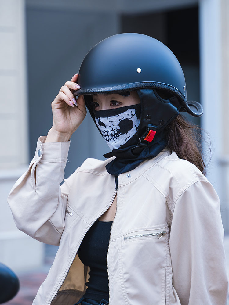 Motorcycle Helmet Retro Summer Half Helmet Scooter Riding
