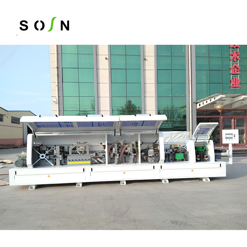 木工全自动封边机 涂胶贴边 前后齐头双修加仿形FZ-450D高配款