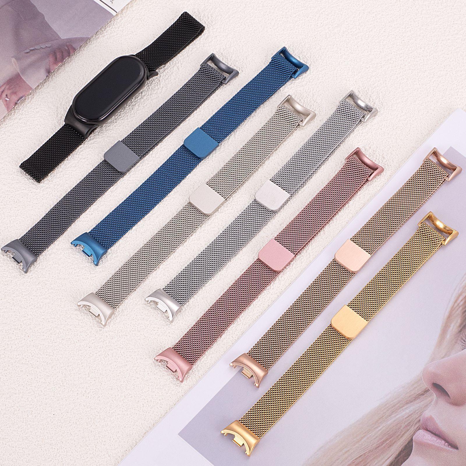 For Mi Band 8/9 Milanese Nice Magnetic Strap NFC Standard Edition Universal Women's Summer Breathable Wholesale
