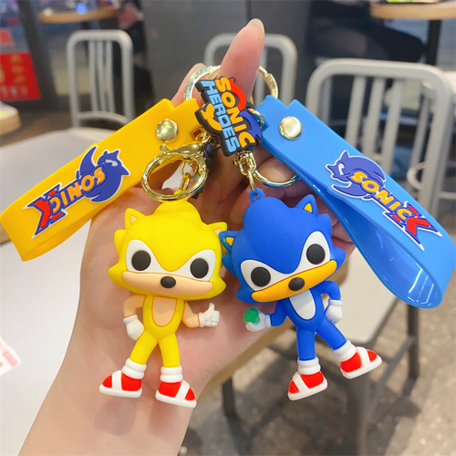Cartoon Creative Cute Super Sonic Mouse Sonic Keychain Car Keychain Couple Bag Pendant Gift Wholesale
