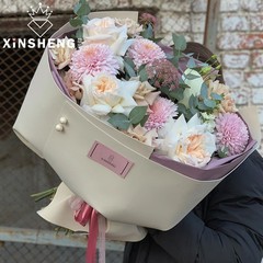 芯苼花藝珍珠胸針俄羅斯流行網紅圓形花束鮮花裝飾配件手工用材料