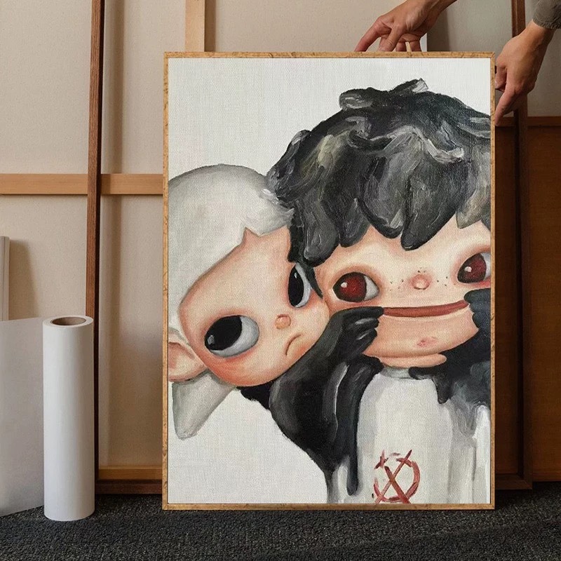 Ziga 小野バブルマート吊り絵画かわいい子供部屋油絵漫画絵画トレンディな吊り絵画芸術的な抽象絵画|undefined