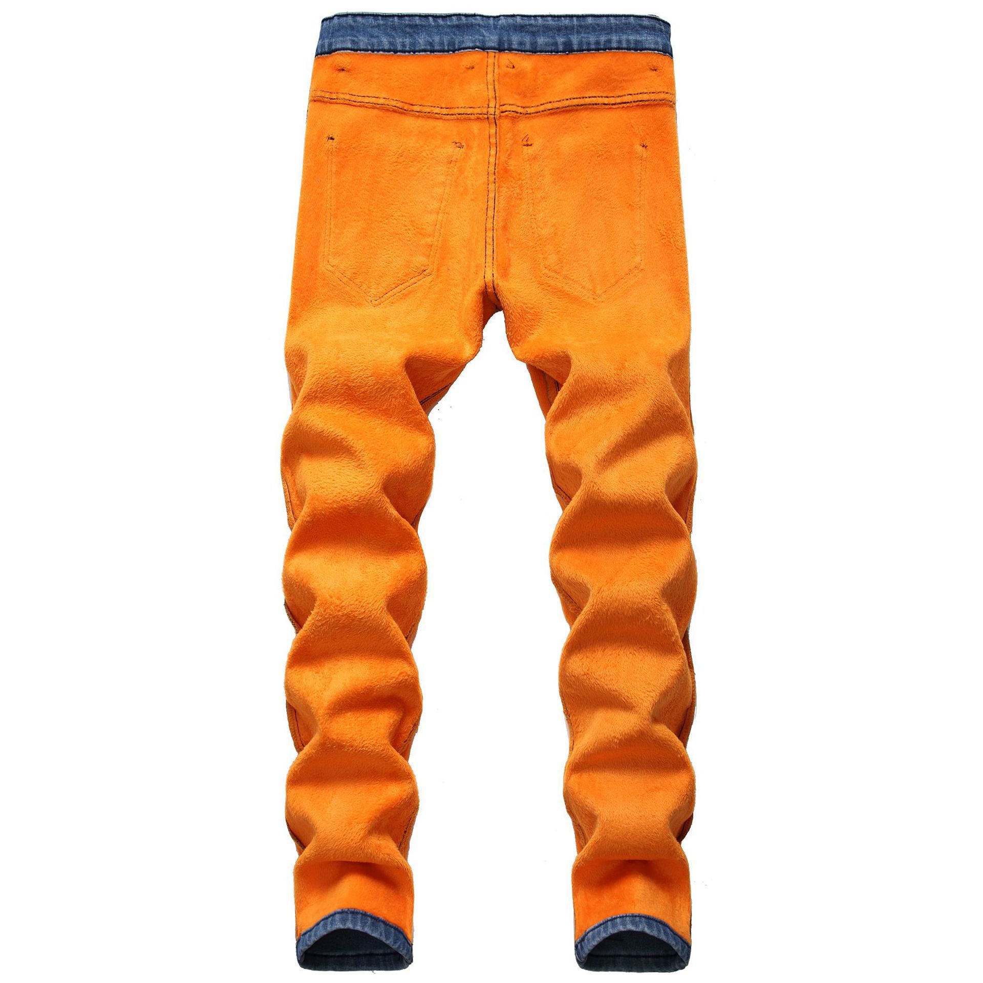 Herren Winter Plüsch Jeans, personalisierte Wärme, Herren dicke Denim Jeans_voghion.com