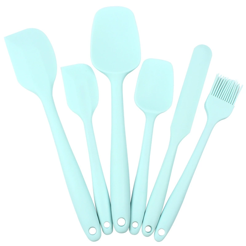 Silicone kitchenware, set, cream scraper, 6 pieces