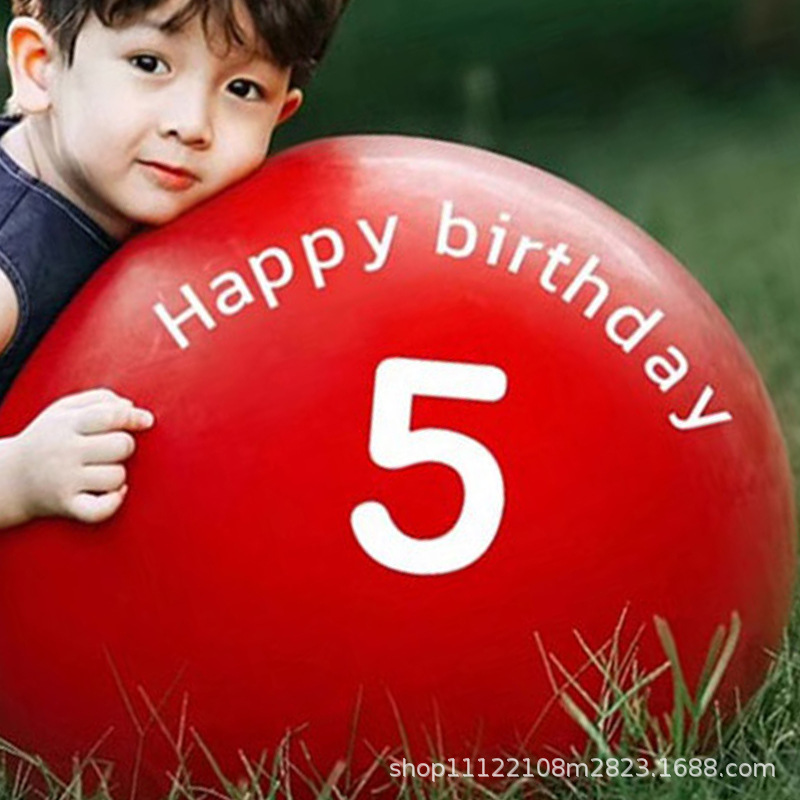 气球贴纸铝膜球波波球装饰贴happybirthday气球配件生日氛围布置|undefined