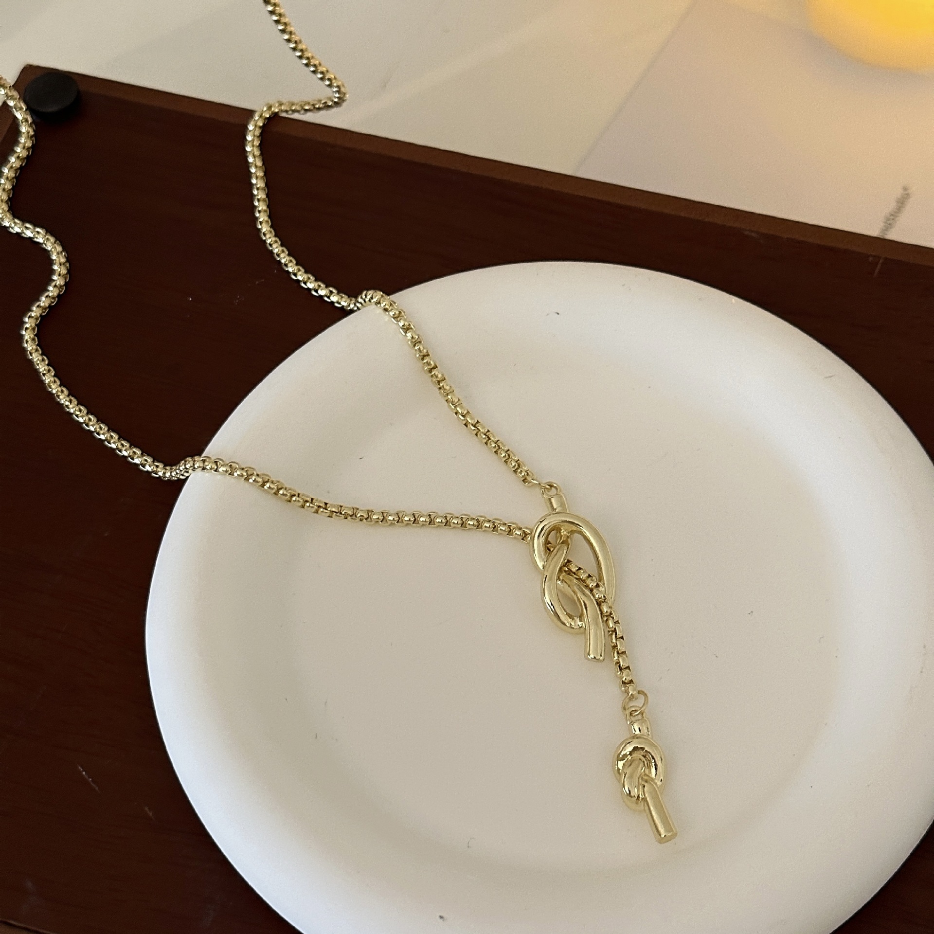 Collana lunga donna madewell nodo marinaio catena elegante_voghion.com