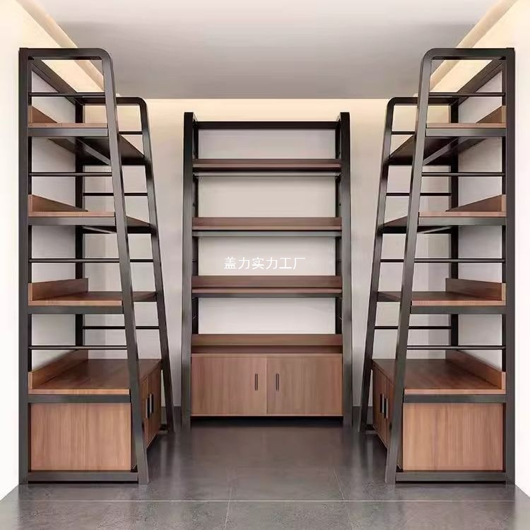 置物架钢木下空式金属仓储货架收纳阳台储藏间牙科展柜茶室置物架