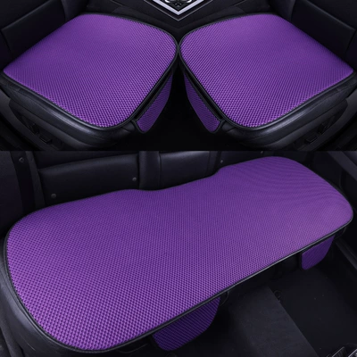 Four Seasons Pad Universal Three-piece Set Fat Mat - three-piece-set-purple-upgraded-anti-slip-linen-style