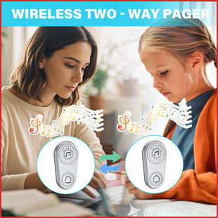 Cross-Border Wireless Two-Way Pager Emergency Home Use for Elderly and Children, Bedside Doorbell, Wireless Doorbell for Opening Doors