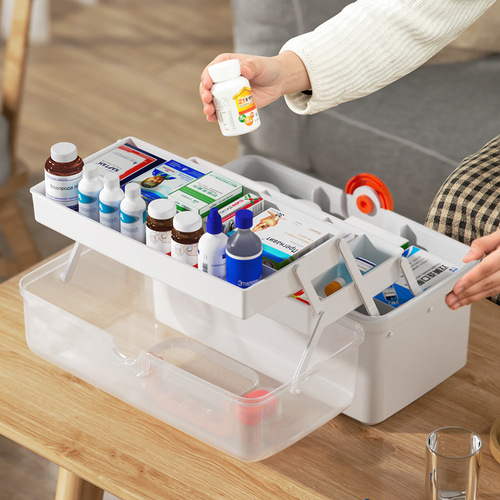 Medicine box home medical first aid home large-capacity medicine box storage medical box small medicine medicine box
