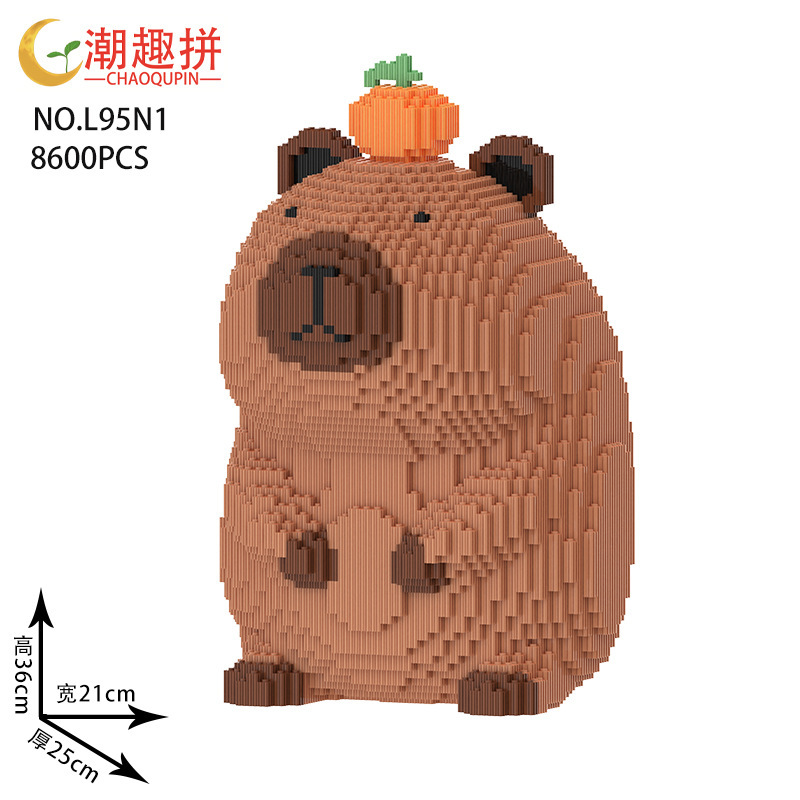 カピバラシリーズビルディングブロックおもちゃクロスボーダー卸売露店子供の教育組み立て装飾品立体パズルトレンディなおもちゃ|undefined