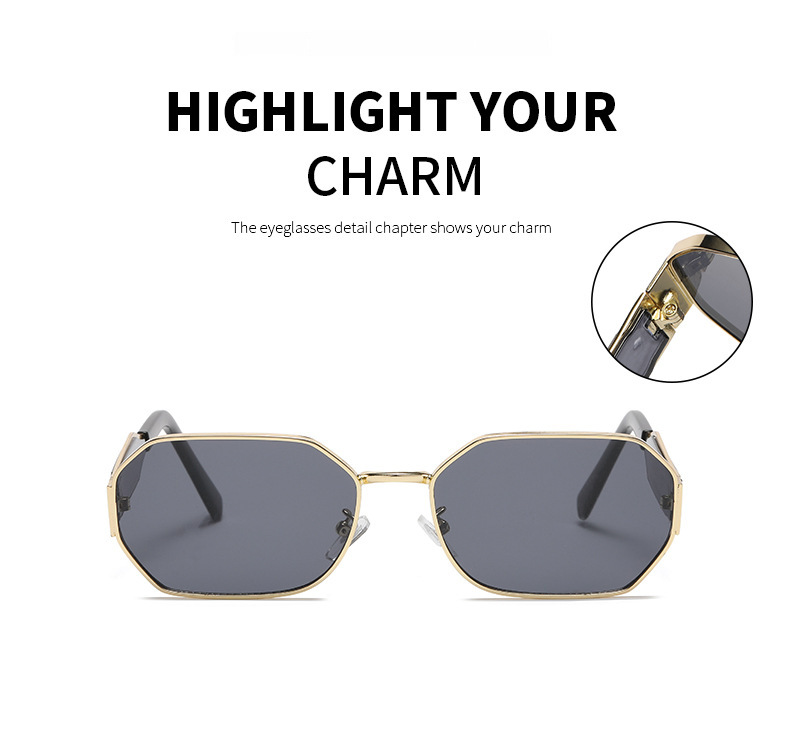 New style small frame wide leg women's sunglasses European and American personality fashion glasses sunglasses female hot girl sunglasses s23007_voghion.com