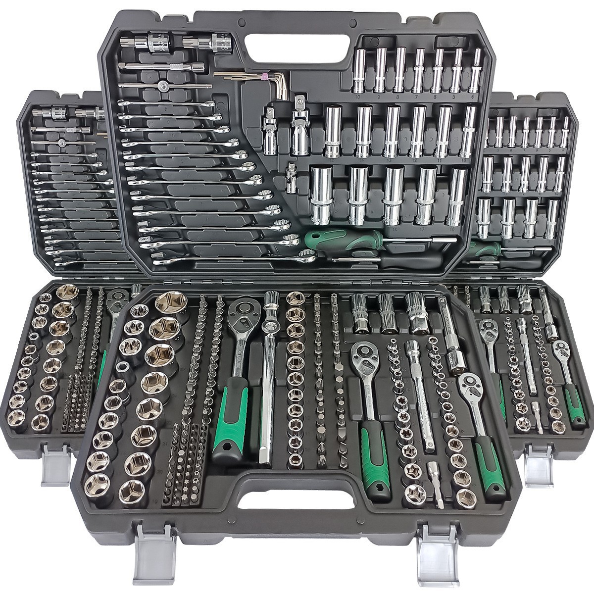 216-Piece Ratchet Wrench Repair Tool Box Car Mechanical Repair Multi-Functional Socket Large Flying Wrench Set