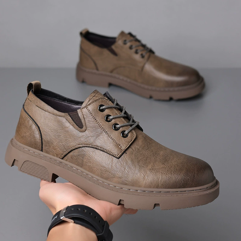 Мужская повседневная кожаная обувь, осенняя Новая модная трендовая обувь, ретро-обувь для костюмов, мужская оптовая продажа, поколение волос