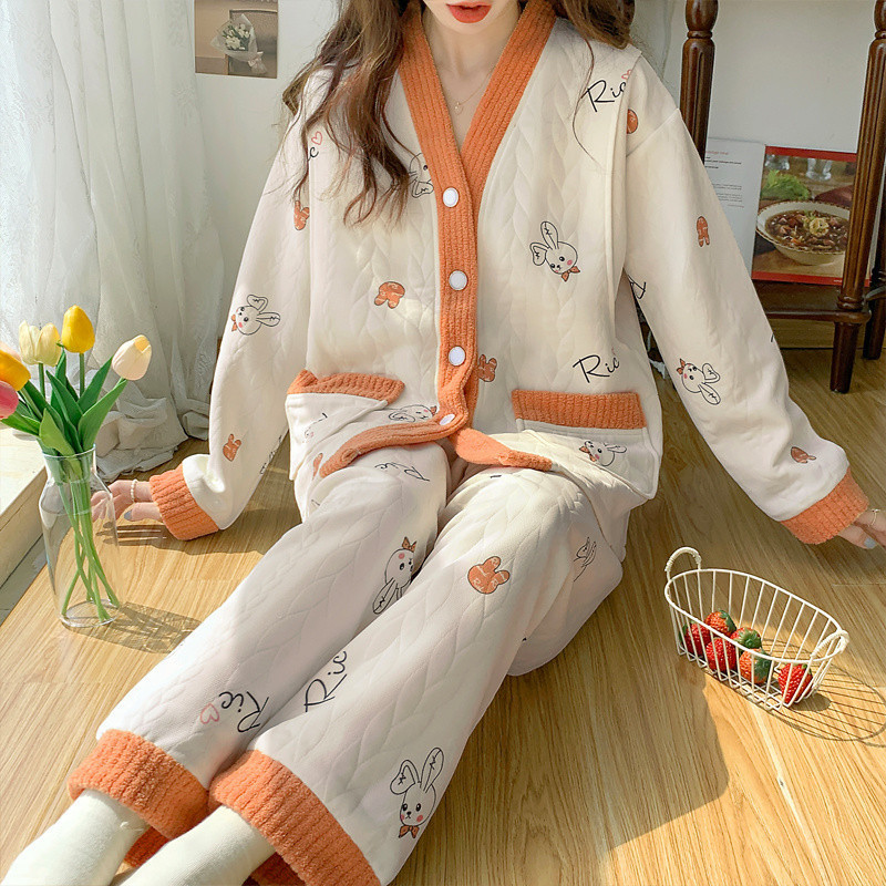 Air Cotton Confinement Clothes Can Be Breastfeed and Postpartum, Autumn and Winter Breastfeeding Home Clothes, Maternity Pajamas, Women's Spring & Fall Maternity Suits