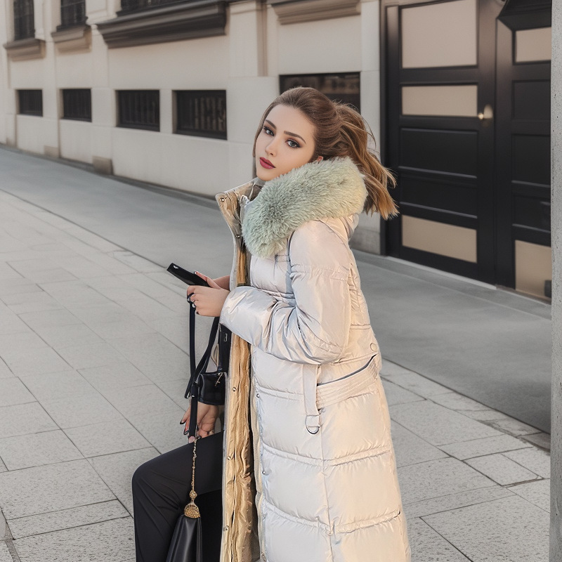 Women's Clothing jacket women's winter new cotton padded mid length over the knee Korean version loose thick padded jacket jacket tide_voghion.com