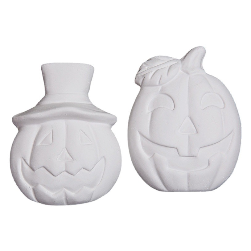 Halloween calabaza fantasma yeso muñeca graffiti DIY producción creativa Navidad pintura cerámica