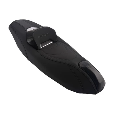 Suitable for 20-24 Yamaha Nmax155 Modified Seat Cushion, New Upgraded Indonesian Model with Backrest and Anti-Slip Seat Cushion (Motorcycle cushion) - upgraded-indonesian-style-seat-cushion-black-stitching