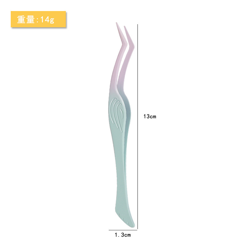 新款不锈钢眉夹假睫毛镊子嫁接假睫毛工具天鹤形状不粘胶镊子现货|undefined