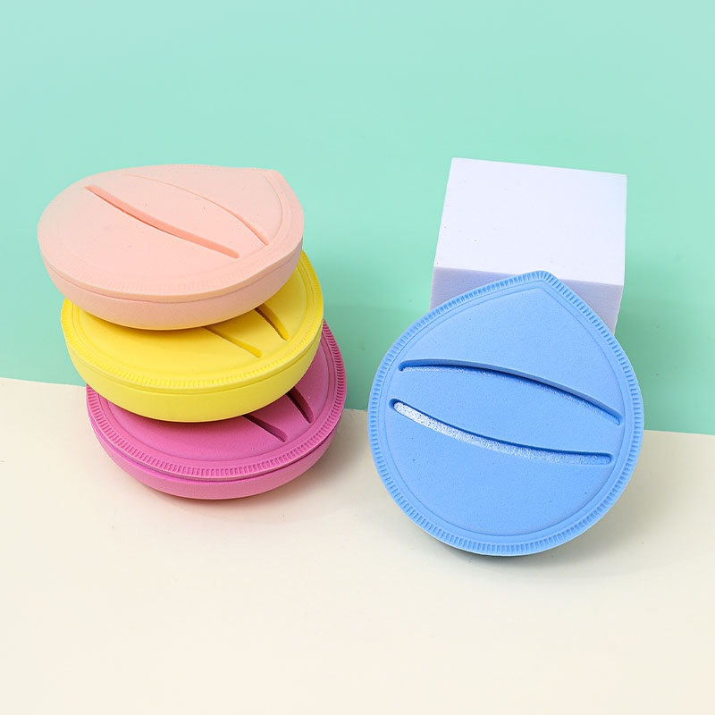 Macarons Pedo Peach Algodón de azúcar Almohadilla de aire Puff No coma polvo Esponja cosmética seca y húmeda sin látex